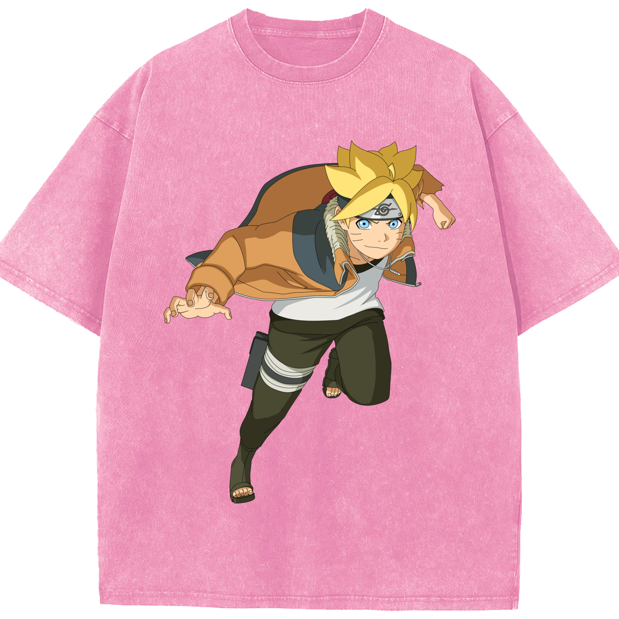 （画像用） NARUTO -ナルト- うずまき ナルト Uzumaki Naruto 綿100% ヴィンテージ風 半袖Tシャツ（フロントプリント）